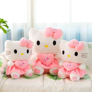25 cm Hello Kitty & Rosenbär Plüsch, Kuscheltier, Geschenk für Mädchen & Baby - Bild 1 von 12