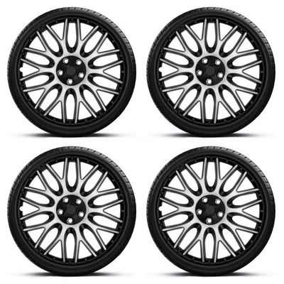 Wheel Trims 14" Black Silver Hub Caps Orden GTR Fits Hyundai I30 - Image 1 of 4