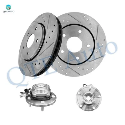 4PC Front 302mm Drilled Brake Rotors-Wheel Hub For 2008-2010 Dodge Grand Caravan - Image 1 of 4