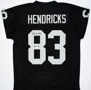 Ted Hendricks Autographed Black Pro Style Jersey w/HOF -Beckett W Hologram - Picture 1 of 3