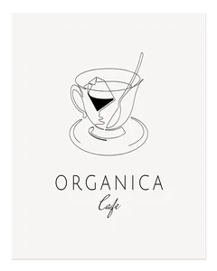 Minimalist Line Art Tea Cup Poster Wall Art for Modern Decor - Picture 1 of 6