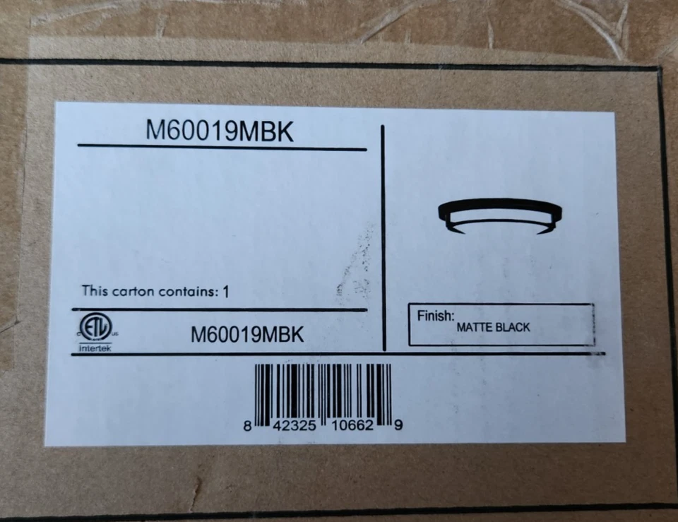 Lámpara de techo Savoy House 2 luces 13", negro mate/blanco - M60019MBK Foto 1 de 1