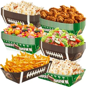 Football Party Paper Tray,36 Pcs Football Food Trays Set-Football Party Decor - Picture 1 of 10
