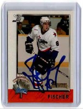 1998-99 Bowman CHL IP Auto No COA Jiri Fischer RC Auto Hull Olympique #155