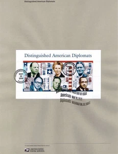 #0632 39c American Diplomats S. S. #4076 Souvenir Page - Picture 1 of 1