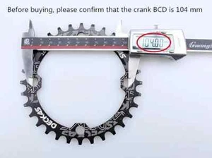 DECKAS Single Chainring 104BCD Narrow Wide 38T Round Fit Shimano/SRAM - Picture 1 of 3