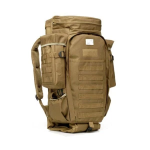 Taktischer Rucksack Gewehrtasche Army Molle Bag 56-75L erweiterbar für Outdoor Khaki - Bild 1 von 6