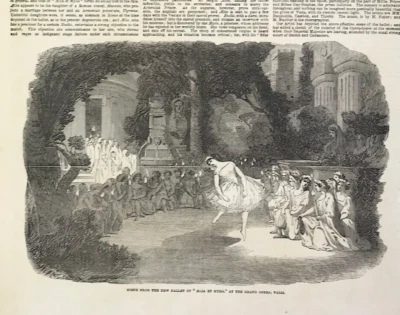 Ballet Scene from Aelia et Mysis Grand Opera Paris Illustrated London News c1853 - image 1 of 3