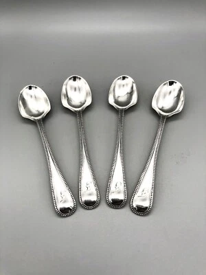 SET OF 4 x VICTORIAN STERLING SILVER EGG SPOONS, CHAWNER & CO, LONDON, 1874 - Image 1 of 4
