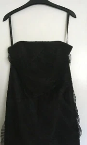 VESTIDO DE DAMA DE HONOR ALFRED ANGELO NEGRO TALLA 13 (US 10) NUEVO CON ETIQUETAS FIESTA DE BODA - Imagen 1 de 7