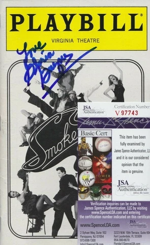 Gloria Gaynor Signed Smokey Joe's Cafe Playbill w JSA COA #V97743 I WIll Survive Cover