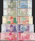 Lot (5 Pcs) Pakistan Set: 5 10 20 50 100 Rupees P.53, P.45, P.55, P.56, P.57 Unc