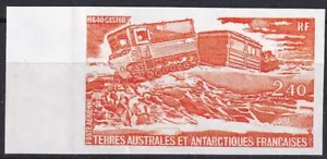 TAAF 1980 Yvert A 62 vehículo antártico a prueba de color imperforado MNH VF - Imagen 1 de 1