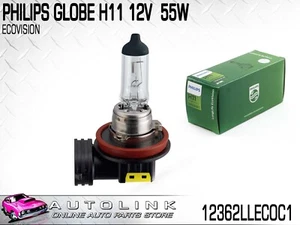 PHILIPS H11 12V 55W HEADLAMP GLOBE - LONG LIFE ECOVISION 12362LLECO x1 - Picture 1 of 5