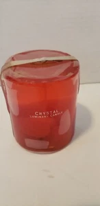 The White Barn Candle Company Strawberry Scented Crystal Luminary Candle 3"x3.5" - Picture 1 of 3