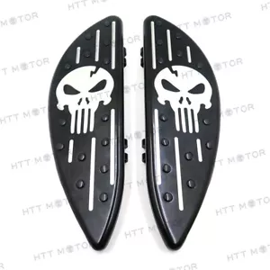 Tablero estirado para conductor de calavera negro para Harley Touring Softail FL Dyna FLD - Imagen 1 de 8