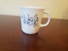 Vintage Corning Ware Colonial Mist Mug / Tea Cup White with Blue Wild Flowers