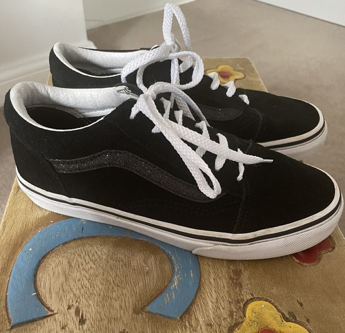 SCARPE DÉCOLLETÉ DA GINNASTICA VANS UNISEX NERE SCAMOSCIATE TAGLIA 2 UK 33 EU OTTIME CONDIZIONI