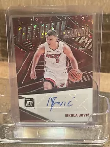 2023-24 Panini Donruss Optic Nikola Jovic Fast Break Auto Red - Heat - Picture 1 of 2