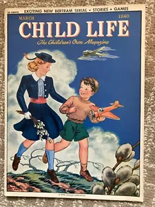 Child's Life Magazine March 1940 Cover Art Clarence Biers - Imagen 1 de 3