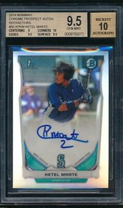 2014 Bowman Chrome Prospects Auto Refractor Ketel Marte 291/500 BGS 9.5