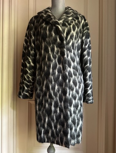 Cappotto di lana Gucci Animalier Mohair Alpaca IT 38 NUOVO con etichette