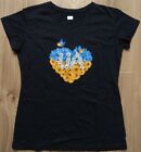 Traditional T - Shirts Ukrainian Symbol  Woman Flower Butterfly Ukraine Ua Flag