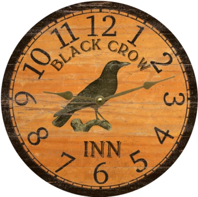 Crow Clock-Black Crow Inn Clock - Image 1 of 4