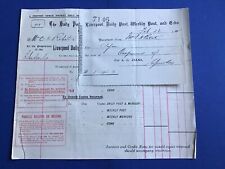 Liverpool Daily Post Weekly Post & Echo 1905  Receipt R43366