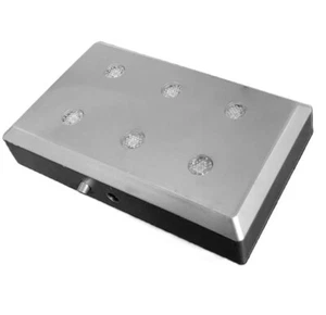 LED Leuchtsockel WEIß für 3D Glas R80 R90 Beleuchtungsunterlage 6 Weiße LEDs - Bild 1 von 5