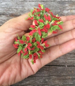 6 flores de pascua en miniatura para casa de muñecas de arcilla, plantas de Navidad, decoración navideña #2  - Imagen 1 de 6