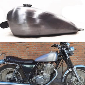 1Satz 10L Motorrad Kraftstofftanks Benzin Tank Für Yamaha SR400.500 Silber Neu - Picture 1 of 8