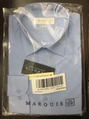 Мужская рубашка Marquis премиум-класса стандартного покроя на пуговицах с длинным рукавом однотонная оксфордская - Изображение 1 из 2