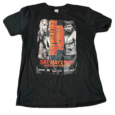 Floyd Mayweather Vs Manny Pacquiao Boxing T-Shirt 2015 Las Vegas Size XL NWOT Cover