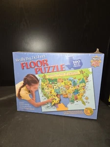 Master Pieces Really Big 2 x 3 Floor Puzzle Map of United States New Sealed - Picture 1 of 3
