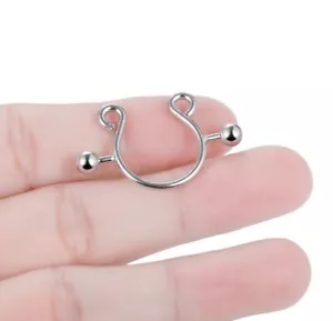 Fake Nipple Rings Fake Nipple Piercing - Picture 1 of 3