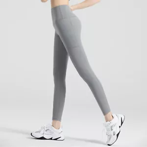 High Waist Yoga Pants Leggings Running Female Soft Stretchy Sportswear *Gray XL* - Picture 1 of 10