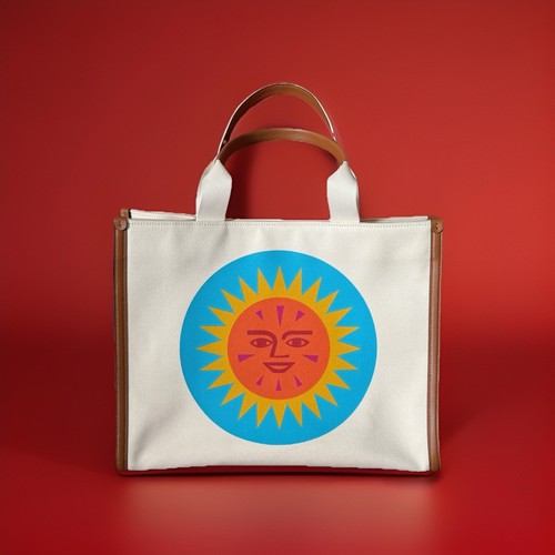 borsa kate spade alexander girard xl sun grafica tela aperta ottime condizioni