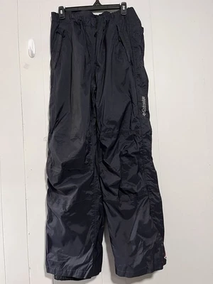 Pantalones de esquí para nieve Columbia para hombre impermeables talla mediana negros concha cremallera lateral completa Foto 1 de 4