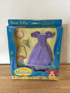 Mattel Disney Little Mermaid Ariel Dress 'n Play Doll Outfit Pink Fins New - Picture 1 of 2