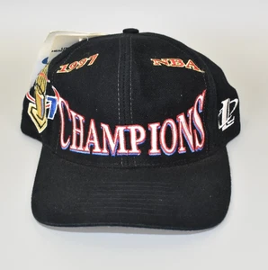 1997 NBA Champions Blank Vintage Logo Athletic Snapback Cap Hat - NWT - Picture 1 of 8