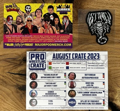 Pro Wrestling Crate STING Scorpion Stinger AEW Patch 3" Black and White New - Image 1 of 3