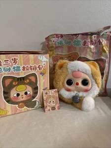 Baby drei BESTÄTIGTE amerikanische gelbe Katze Reißverschlusstasche bewegliche Augen!  ORIGINAL - Bild 1 von 5