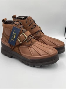 Polo Ralph Lauren Oslo niedrige Schnalle wasserdichte Lederstiefel braun Herren Gr. 11 - Bild 1 von 6
