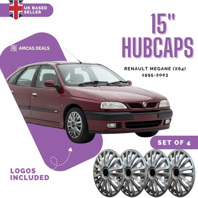 15 " WHEEL TRIMS HUB CAPS TO FIT Renault Megane (X64) 1995-2003 set of 4 - Image 1 of 4