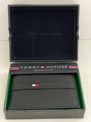 Tommy Hilfiger Passcase & Valet Cartera Plegable Cuero Negro en Caja Foto 1 de 4