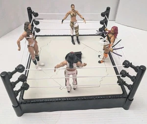Mattel 2015 WWE Wrestling Ring Arena & 4 Actionfiguren - Bild 1 von 8
