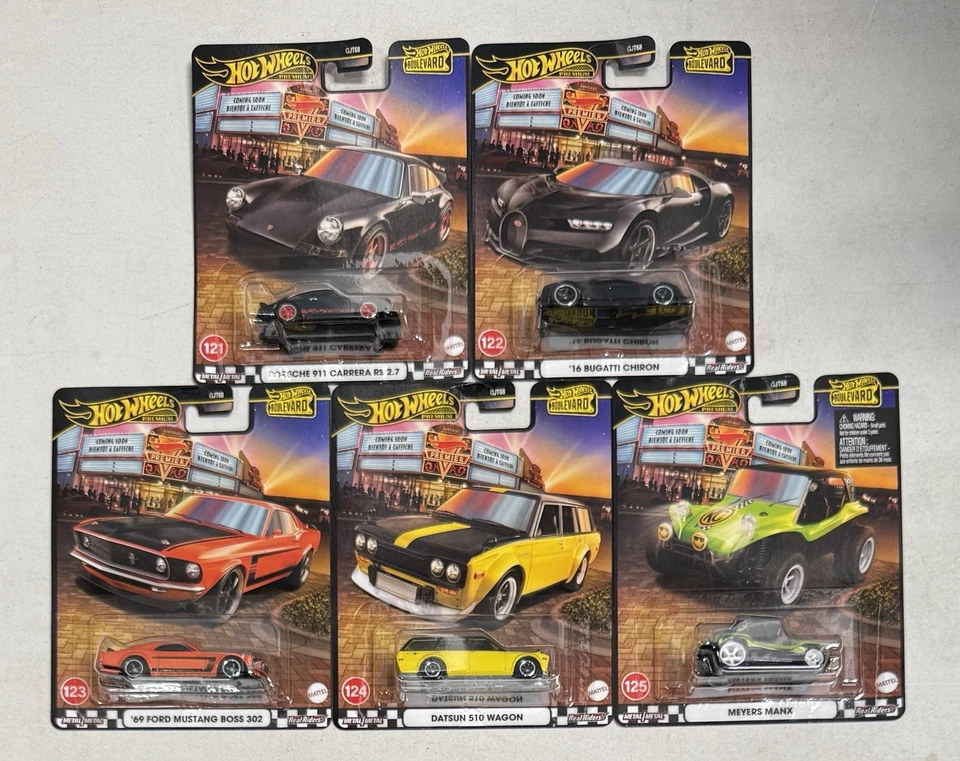 Hot Wheels Premium Boulevard 2025 Mix 2 #121-125 Juego de 5 GJT68-B **EN MANO** Foto 1 de 2
