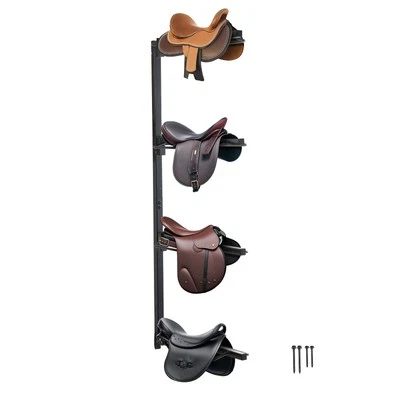 VEVOR Wall Mount Saddle Rack Four Tiers Western &  English Horse Saddle Holder - Image 1 of 4