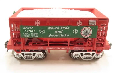 RMT 9675073 North Pole & Snowflake O Gauge Christmas XMAS ORE Car Custom Run - Image 1 of 4